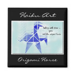 Origami Horse Haiku Art Magnet