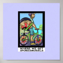 Origin Of SpokesModels Funny Bicycle Funny Poster
