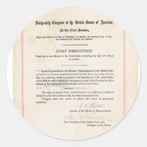 ORIGINAL 19th Amendment U.S. Constitution Stickers