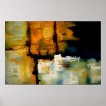 Original Abstract Poster Print - Expressionist Art