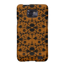 Original Black on Brown Damask Pattern Galaxy SII Cover