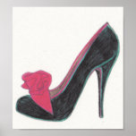 Original Christian Louboutin Shoe Illustration Print