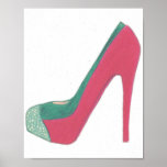 Original Christian Louboutin Shoe Illustration Poster