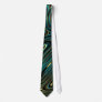 Original Design Aqua / Gold Swirl Tie