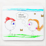 Original Marriage Proposal Mouse Pad