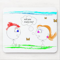 Original Marriage Proposal Mouse Pad