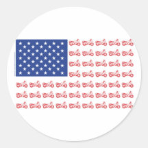 original-Motorcycle-Flag- Round Sticker