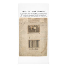 ORIGINAL Patent for the Cotton Gin (1794) Personalized Photo Card