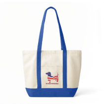 Original Patriotic Wiener/Dachshund Tote Bags