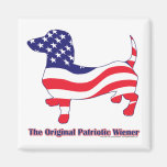 Original Patriotic Wiener/Dachshund Refrigerator Magnet