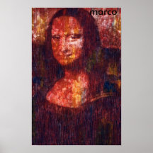 Original signed Mona Lisa acrylic painting Print