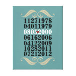 Original Special Dates Canvas Print