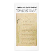ORIGINAL Treaty of Ghent 8 Stat. 218 1814 Picture Card