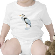 Original watercolor Great Blue Heron Bird T Shirt