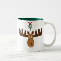 Orignaux de baiser de Head_Mooseltoe_Merry d'orign Mugs