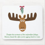 Orignaux Head_Mooseltoe et partie d'eggnog_Office Tapis De Souris