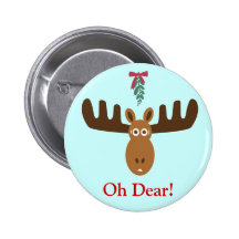 Orignaux Head_Mooseltoe_Oh cher ! goupille de bout Badges