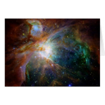 Orion nebula NASA orange starry sky Greeting Card