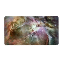 Orion Nebula Pastels Custom Shipping Label