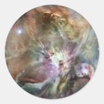 Orion Nebula Pastels Round Stickers