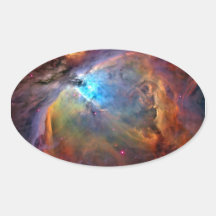 Orion Nebula Space Galaxy Oval Stickers