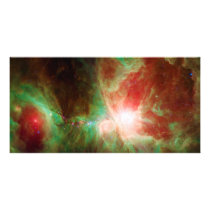 Orion Nebula Taken By The Spitzer Telescope Custom Photo Card