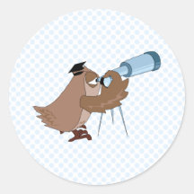 Oristotle Owl Round Stickers