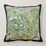 Orlando Cartoon Map Throw Pillows