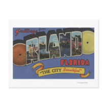 Orlando, Florida - Large Letter Scenes Postcard