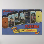 Orlando, Florida - Large Letter Scenes Posters
