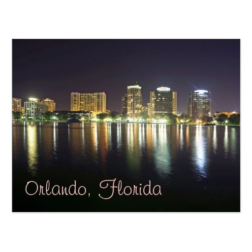 Orlando reflections from Lake Eola Postcard