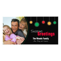 Ornament Greetings Personalized Photo Card