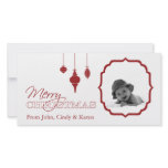 Ornament Merry Christmas Photo Card White