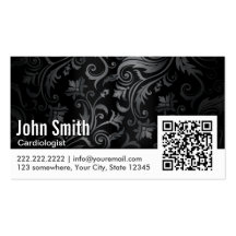Ornament QR Code Cardiologist Business Card