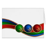 Ornament Ribbon Christmas Greeting Card