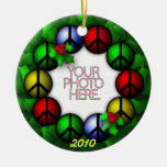 Ornament Round Template Photo Peace Wreath