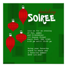 Ornament Soiree Custom Announcements