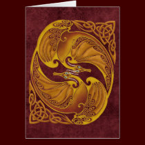 Ornamental Celtic Dragons cards