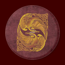 Ornamental Celtic Dragons magnets