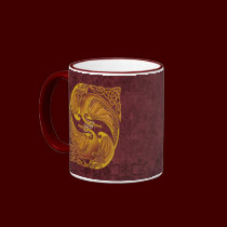 Ornamental Celtic Dragons mugs