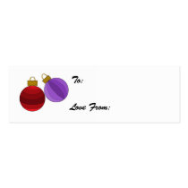 Ornamental Gift Tag Business Cards