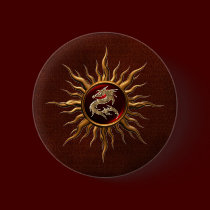 Ornamental Sun Dragon buttons