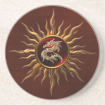 Ornamental Sun Dragon coasters