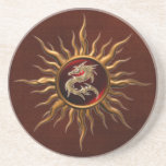 Ornamental Sun Dragon Coasters