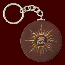 Ornamental Sun Dragon keychains