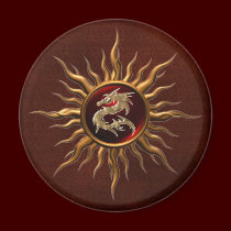 Ornamental Sun Dragon magnets
