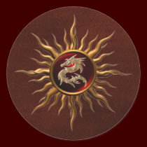 Ornamental Sun Dragon stickers