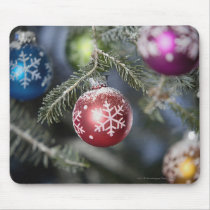 Ornaments on a Christmas tree mousepads