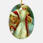 Ornaments Vintage Santa Claus Woodland Christmas