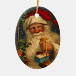 Ornaments Vintage Woodland Santa Claus Christmas